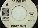 Rare Northern Soul 45 Johnny Praye-Can't Get Too Much Love NM HEAR