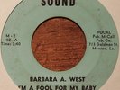 Barbara A. West / Toussaint McCall NOLA R&B 45 on Nu Sound   I'm A Fool For You