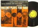 SONNY ROLLINS Rollins Plays For Bird LP on Prestige DG mono NYC