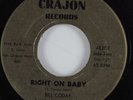 Northern Soul 45 BILL CODAY Right On Baby CRAJON HEAR