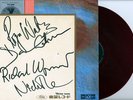 PINK FLOYD-MEDDLE-JAPAN 1st ISSUE REDWAX +2 OBI, PROMO AUTOGRAPH SHEET