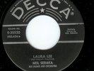 NEIL SEDAKA - LAURA LEE / SNOWTIME (HIS FIRST RECORD) - DECCA 45RPM (1957)