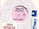 Rolling Stones Highwire UK White LABEL promo 7inch 45 vinyl CBS release date skr