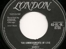 Harvey and The Moonglows DOO-WOP 45 Ten Commandments Of Love UK LONDON 8730 Hear