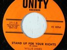 rare Soul Funk 45 WILLIE JAMES stand up for your rights UNITY Hear
