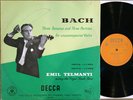 Emil Telmanyi:Bach Sonatas & Partitas:Rare UK Decca LXT2951-3:Orange/Gold:NM-