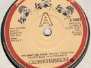 GEORGE HARRISON *IT'S WHAT YOU VALUE*DARK HORSE 1977 NM