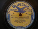 Henry Townsend Bo Carter Mean Disposition I Get the Blues rare Bluebird 78rpm