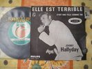 johnny hallyday 2 titre promo juke box encart avec languette trés rare