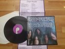 Deep Purple LP Machine Head 1st Press + Lyrics Near Mint Original Vinyl Record