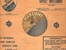 Circa 1907 MARCONI Velvet Tone Disc in ORIGINAL SLEEVE  E+ condition