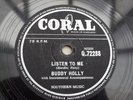 BUDDY HOLLY LISTEN TO ME RARE 78 RPM RECORD