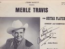 SIGNED Orig 76 MERLE TRAVIS The Guitar Player, Singer and Composer LP country