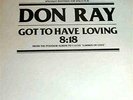 DON RAY-GOT TO HAVE LOVING **ORIGINAL POLYDOR PROMO 12