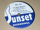 LEM DAVIS SEXTETTE My Blue Heaven  78 RECORD SUNSET RECORDINGS RARE JAZZ SAX