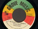 LENROY SWABY WE WANT OUR LIBERTY GROVE MUSIC 7in 1977 