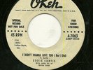 EDDIE CURTIS 45RPM '55 OKEH I'DIDN'T WANT TO LOVE YOU EARLY R&B BALLAD PROMO