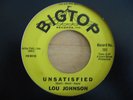 classic northern soul lou johnson unsatisfied bigtop issue m-