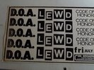vtg org D.O.A. LEWD CODE OF HONOR Punk Flyer rock poster kbd  early '80s