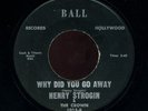 GREAT DOO WOP 45: HENRY STROGIN & THE CROWN BALL #1015