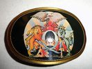 Vintage Pacifica Queen A Day at the Races Belt Buckle 1977