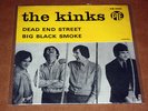 KINKS Dead end street Big Black Smoke Rare Swedish 45 rpm + PS 1966