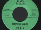 Northern Soul RARE , Paris - Sleepless Nights, Original almost M- Con, LISTEN