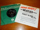 ?THE BEATLES 1965 UK 1st PRESS 'TICKET TO RIDE' + PROMO/DEMO INSERT?
