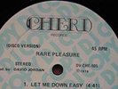 RARE PLEASURE - LET ME DOWN EASY **RARE DJ COPY PROMO 12