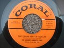 ROCKABILLY; JOHNNY BURNETT TRIO, TRAIN KEPT A-ROLLIN / HONEY HUSH, CORAL VG+