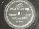 ELVIS PRESLEY 78 rpm  THAT'S ALL RIGHT, + BLUE MOON OF KENTUCKY,