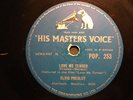 ROCK 'N' ROLL ELVIS PRESLEY LOVE ME TENDER HMV UK 78RPM 1957 EX
