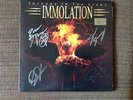 Immolation Shadows in the Light autographed fire splatter LP Morbid Angel
