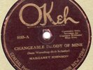 OKEH 8185 MARGRET JOHNSON  w LOUIS ARMSTRONG & Clarence Williams Blue 5  1924