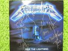 Metallica ride the lightning signed autographed incl. cliff lp vinyl record