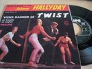 45 tours de johnny hallyday viens danser le twist philips 432593 pochette papier