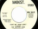 THE SISTERS LOVE Give Me SOUL FUNK X-OVER PROMO 45 MOWEST M-