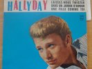 JOHNNY HALLYDAY - LETTRAGE DECALE RARE EP 45T PHILIPS 432.780 avec LANGUETTE