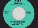 '62 DC Doowop MARVELLS For Sentimental Reasons/Come Back WINN M- HEAR BOTH NOW