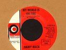 NORTHERN SOUL 45 Jimmy Mack MY WORLD IS ON FIRE / GO ON on PALMER 5019 clean