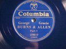 BLUE COL 2780-D GEORGE BURNS & GRACIE ALLEN - E + +