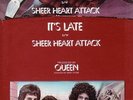 FREDDIE MERCURY QUEEN 12 ORIGINAL PIC SLEEVE ONLY IT'S LATE /SHEER HEART ATTACK