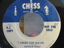 HOWLIN WOLF: I Asked for Water/So Glad CHESS promo 45 blues HEAR IT