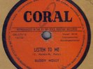 BUDDY HOLLY - Listen To Me / Look At Me 78 rpm disc