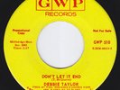 DEBBIE TAYLOR Don't Let It End SCORCHING northern soul 45 FANTASTIC STUFF HEAR