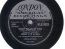 JERRY LEE LEWIS - Great Balls Of Fire / Mean Woman Blues 78 rpm disc