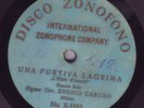  10” LIGHT BLUE DISCO ZONOFONO – ENRICO CARUSO
