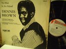 DENNIS BROWN no man is an island LP ORIGINAL SILK SCREEN SLEEVE ROOTS CLASSIC