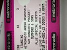 1 ticket for Mumford And Sons at Newcastle Metroradio Areana On 04.12.2012