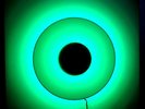 Led Wandleuchte Partykeller Schallplatte weiß TV Hifi Wandlampe Leds grün